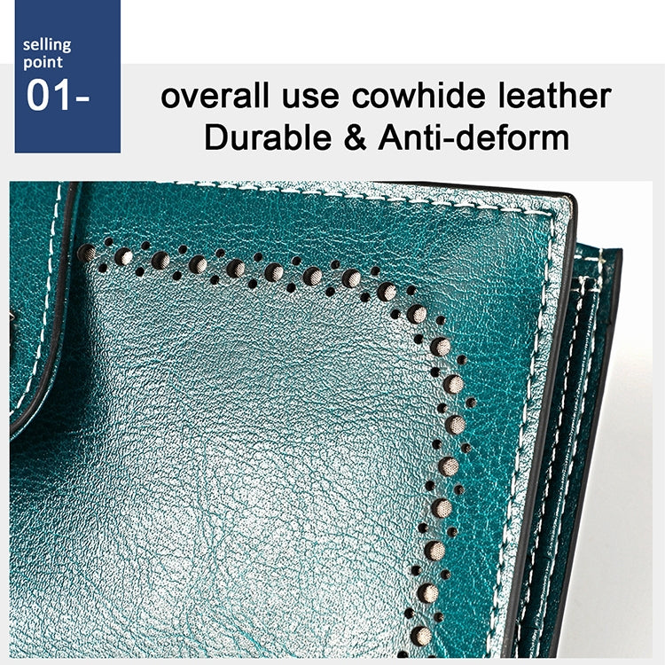3526 Vintage Oil Wax Texture Large Capacity Long Multi-function Anti-magnetic RFID Wallet Clutch for Ladies (Brown)