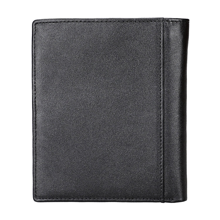 8235 Antimagnetic RFID Multi-function Crazy Horse Texture Leather Wallet Passport Bag(Black)
