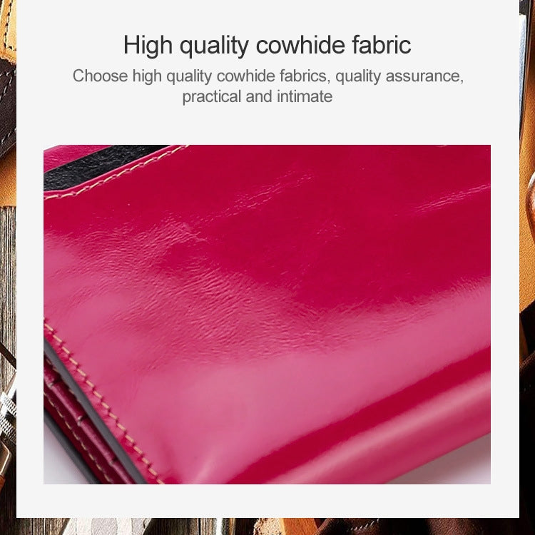 8239 Antimagnetic RFID Multi-function Leather Lady Wallet Large-capacity Purse with Detachable Card Holder(Blue)