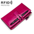 8239 Antimagnetic RFID Multi-function Leather Lady Wallet Large-capacity Purse with Detachable Card Holder(Rose Red) - free shipping - PMC TechLife - Order now!