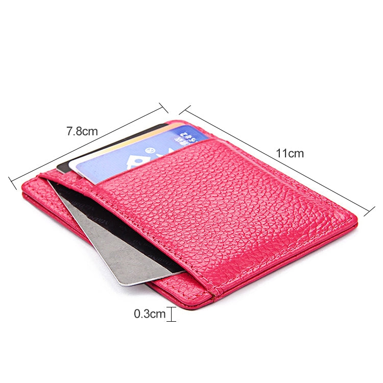 KB37 Antimagnetic RFID Litchi Texture Leather Card Holder Wallet Billfold for Men and Women (Black)