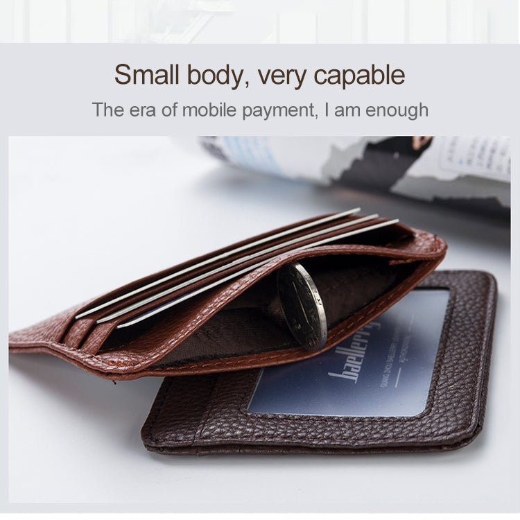 KB37 Antimagnetic RFID Litchi Texture Leather Card Holder Wallet Billfold for Men and Women (Black)