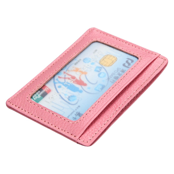 KB37 Antimagnetic RFID Litchi Texture Leather Card Holder Wallet Billfold for Men and Women (Coffee)