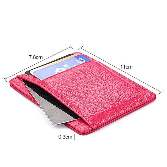 KB37 Antimagnetic RFID Litchi Texture Leather Card Holder Wallet Billfold for Men and Women (Coffee)