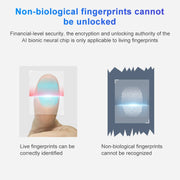 T21FB Micro USB Charging Zinc Alloy Smart Fingerprint + Bluetooth Single Open Drawer Lock File Cabinet Lock