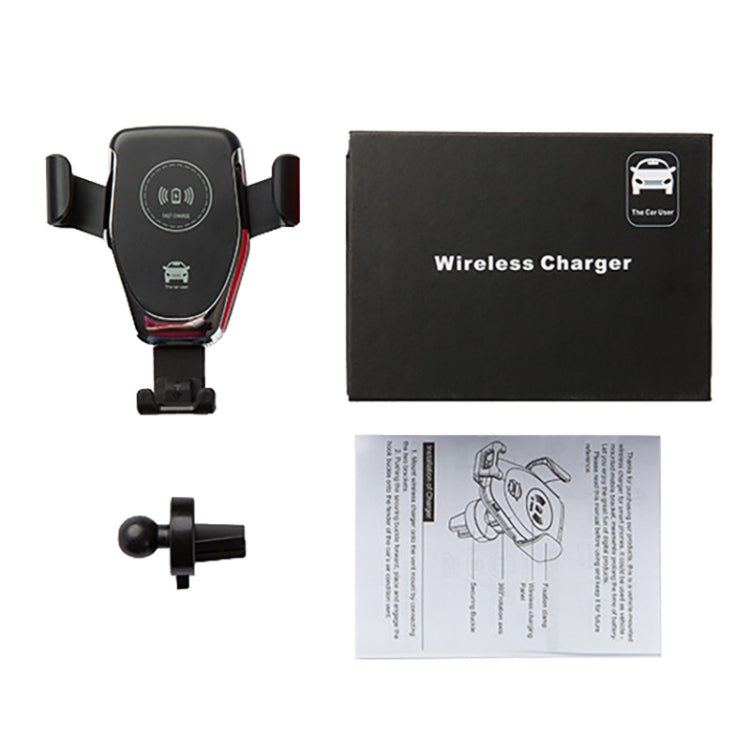 Car Air Outlet Bracket Wireless Charger Qi Standard Wireless Charger(Black)