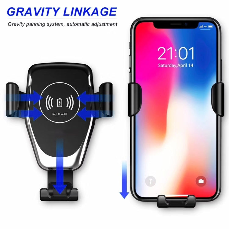 Car Air Outlet Bracket Wireless Charger Qi Standard Wireless Charger(Black)