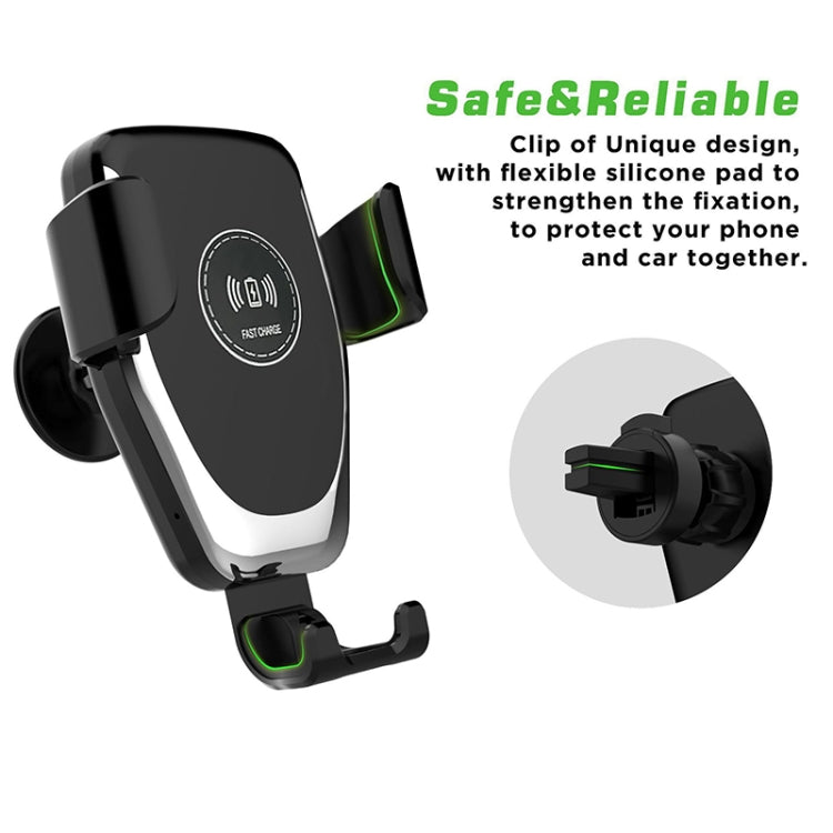 Car Air Outlet Bracket Wireless Charger Qi Standard Wireless Charger(Black)