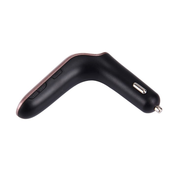 CARS7 Bluetooth Car Charger with Digital Display for Mobile Phone(Rose Gold)