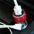 Car Diamond Aluminium Alloy QC3.0 Dual USB Quick Charger(Red) - free shipping - PMC TechLife - Order now!