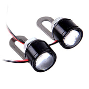 2 PCS 12V 3W  White Light Eagle Eyes LED Strobe Light For Motorcycle ���Wire Length: 90cm