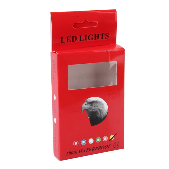 2 PCS 12V 3W  White Light Eagle Eyes LED Strobe Light For Motorcycle ���Wire Length: 90cm