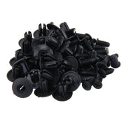 100 PCS Hole Plastic Rivets Fastener Push Clips(Black)