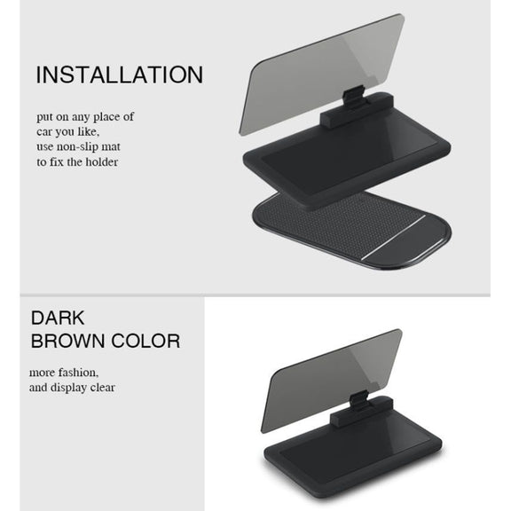 H6 Multi-function Car Smartphone Navigation Head Up Display Holder for 6 Inch Smartphone