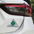 Four Leaf Clover Herb Luck Symbol Aluminum Slim Triangle Badge Emblem Labeling Sticker Styling Car Dashboard  Decoration - free shipping - PMC TechLife - Order now!