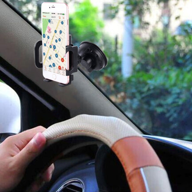 SHUNWEI SD-1121G Car Phone Multi-functional Mount Holder, Windshield / Dashboard Universal Car Mobile Phone Cradle, For iPhone, Galaxy, Huawei, Xiaomi, Sony, LG, HTC, Google and other iOS / Android Smartphones