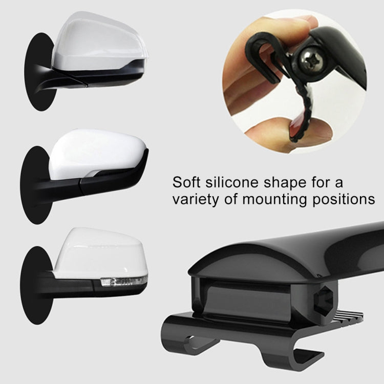 3R-095 Auxiliary Rear View Mirror Car Adjustable Blind Spot Mirror Wide Angle Auxiliary Rear View Side Mirror for Right Mirror(Black)