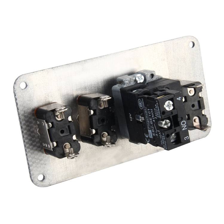 Racing Car Ignition Switch Panel Engine Start Start Push Button LED Racing Toggle Switch 12V Carbon Fiber Panel Multi-function Automatic Ignition Switch for Racing Cars
