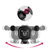 Big Eyes Pattern Gravity Cartoon Air Vent Car Mount Phone Holder(Silver)