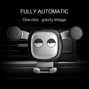 Big Eyes Pattern Gravity Cartoon Air Vent Car Mount Phone Holder(Silver)