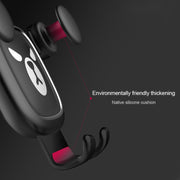 Big Eyes Pattern Gravity Cartoon Air Vent Car Mount Phone Holder(Silver)