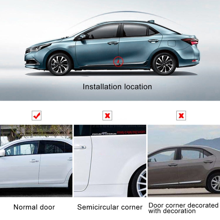 Universal Car Body Silicone Anti-collision Sticker Door corner Protector(Black)