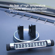 Multi-function Car Instrument Panel Mobile Phone Holder Temporary Parking Card(Black)