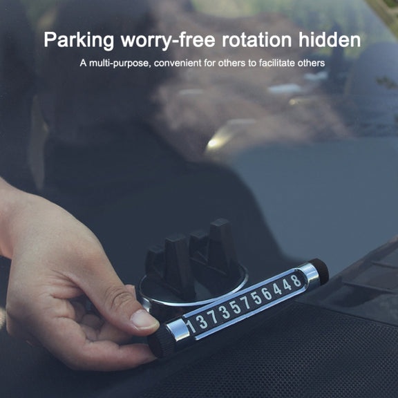 Multi-function Car Instrument Panel Mobile Phone Holder Temporary Parking Card(Gold)