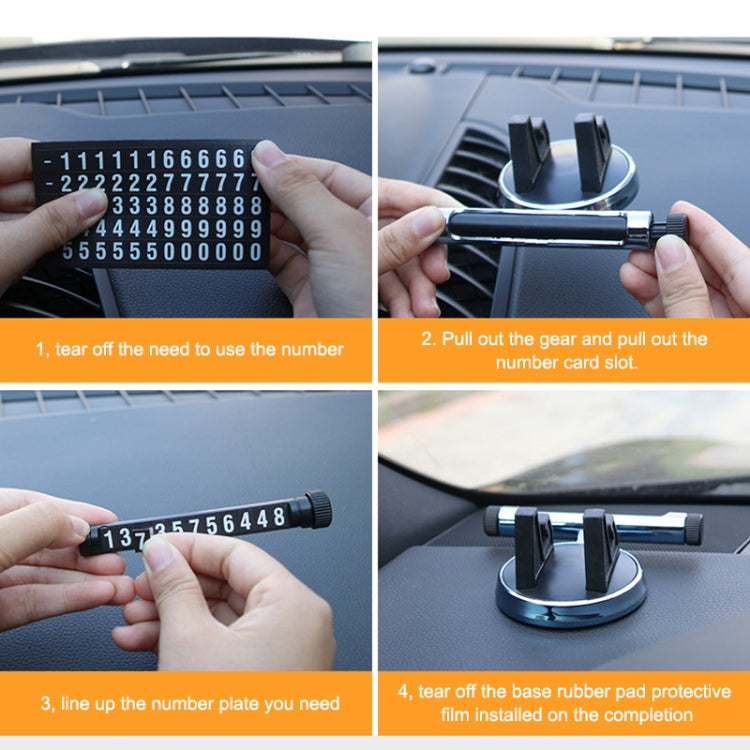 Multi-function Car Instrument Panel Mobile Phone Holder Temporary Parking Card(Red)