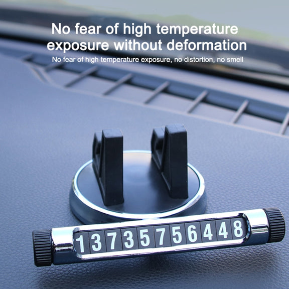 Multi-function Car Instrument Panel Mobile Phone Holder Temporary Parking Card(Silver)