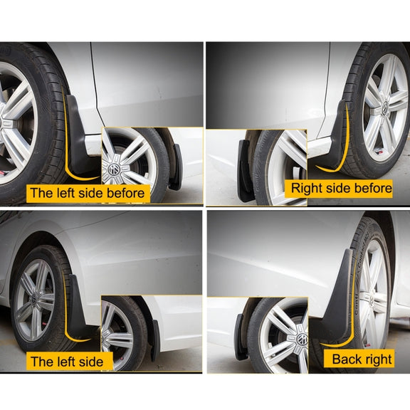 4 PCS Car Auto Semi-Rigid PVC Splash Flaps Mudguards Fender Guard for Audi A3 Sedan 2014