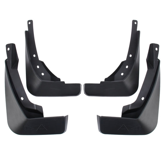 4 PCS Car Auto Semi-Rigid PVC Splash Flaps Mudguards Fender Guard for Audi A4L 2016 Version