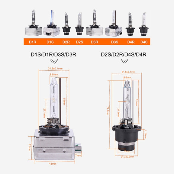 2 PCS D1S 35W 3800 LM 8000K HID Bulbs Xenon Lights Lamps, DC 12V(White Light)