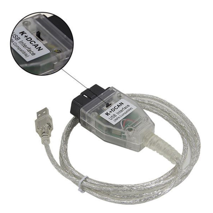 INPA K+CAN with Switch USB Interface Cable for BMW(White）