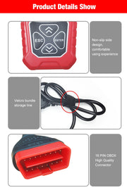 KONNWEI KW310 OBD Car Fault Detector Code Reader ELM327 OBD2 Scanner Diagnostic Tool(Red)