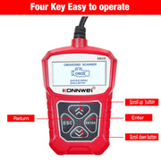 KONNWEI KW310 OBD Car Fault Detector Code Reader ELM327 OBD2 Scanner Diagnostic Tool(Red)
