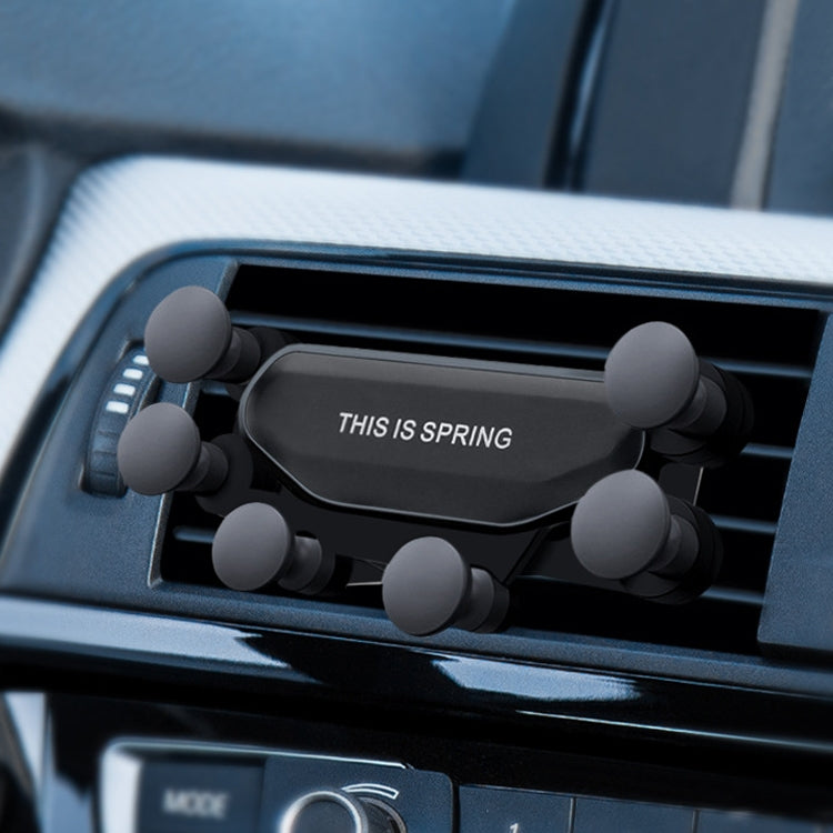 Car Air Outlet Six-claw Gravity Mobile Phone Holder Bracket (Black)