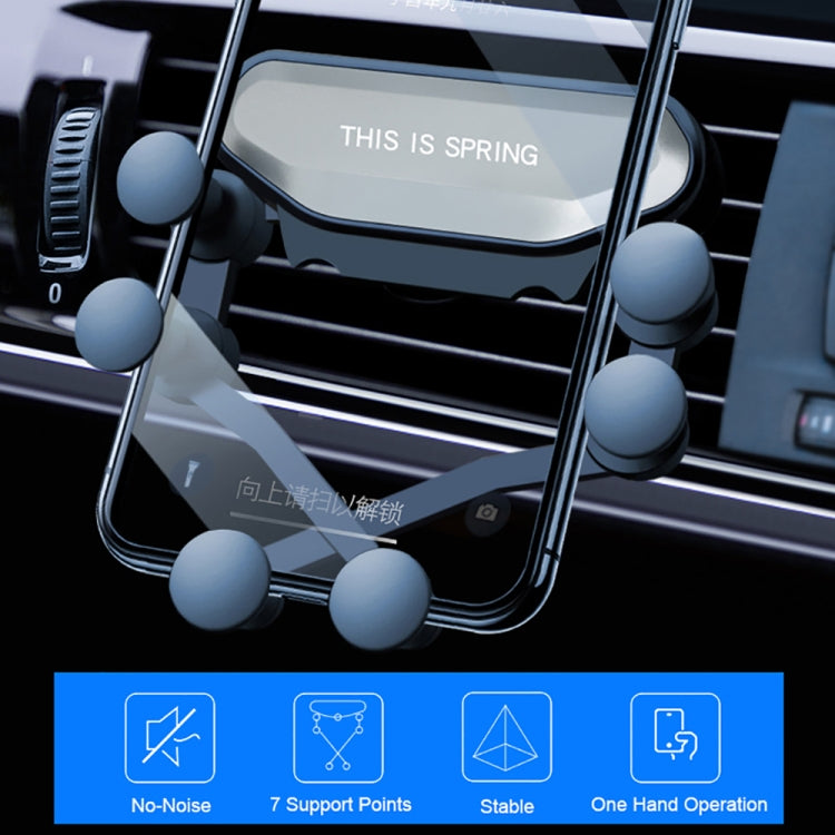 Car Air Outlet Six-claw Gravity Mobile Phone Holder Bracket (Black)