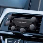Car Air Outlet Six-claw Gravity Mobile Phone Holder Bracket (Black)