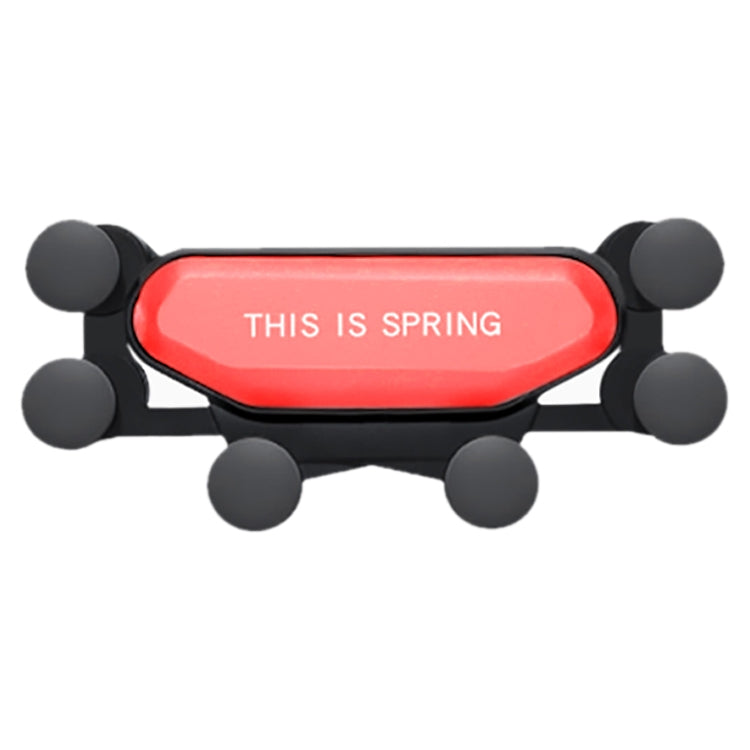 Car Air Outlet Six-claw Gravity Mobile Phone Holder Bracket (Red)