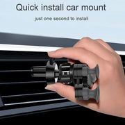 Car Air Outlet Six-claw Gravity Mobile Phone Holder Bracket (Red)