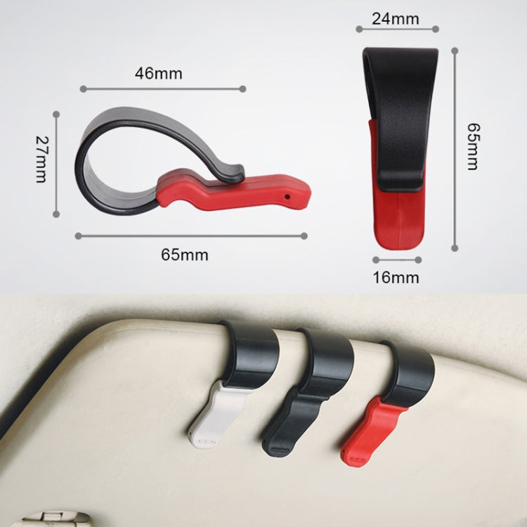 Multifunctional Car Glasses Mount Holder Card Bill Storage Clip(Red)