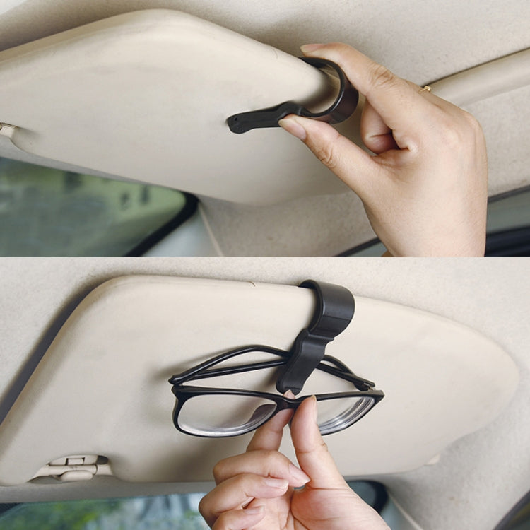 Multifunctional Car Glasses Mount Holder Card Bill Storage Clip(Red)