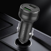 Dual USB 66W Car Flash Charger for OPPO / Huawei (Red)
