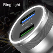 Dual USB 66W Car Flash Charger for OPPO / Huawei (Red)