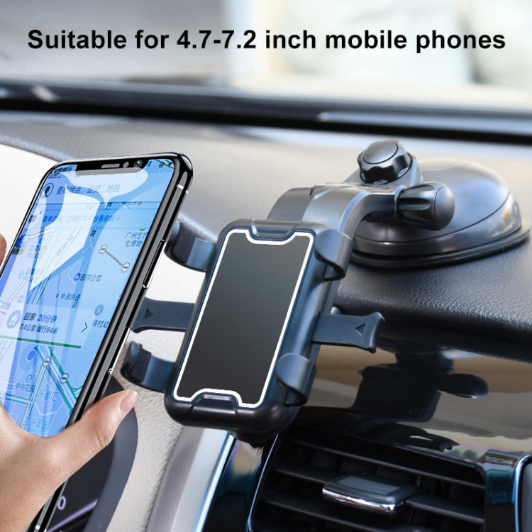 Universal Car Sucker Mobile Phone Holder (Black)