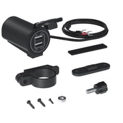 ZH-526I1 Car / Motorcycle 4.2A Dual USB Port Car Charger(Blue Light)
