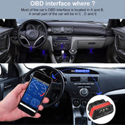 KONNWEI KW901 Android Phone OBD2 Car Bluetooth 5.0 Diagnostic Scan Tools(Orange)