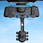 Snap-on Rearview Mirror Car Phone Holder In-Car Navigation Bracket