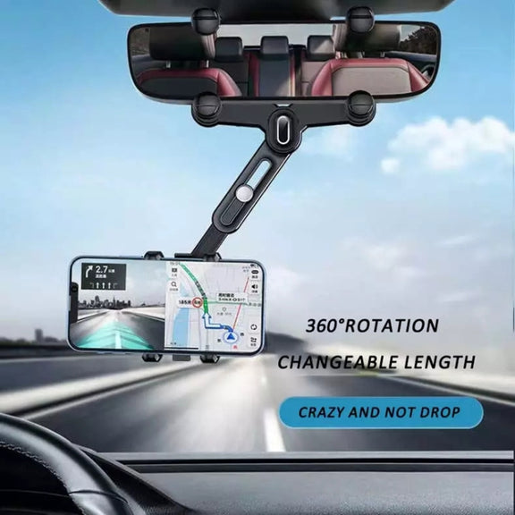 Snap-on Rearview Mirror Car Phone Holder In-Car Navigation Bracket